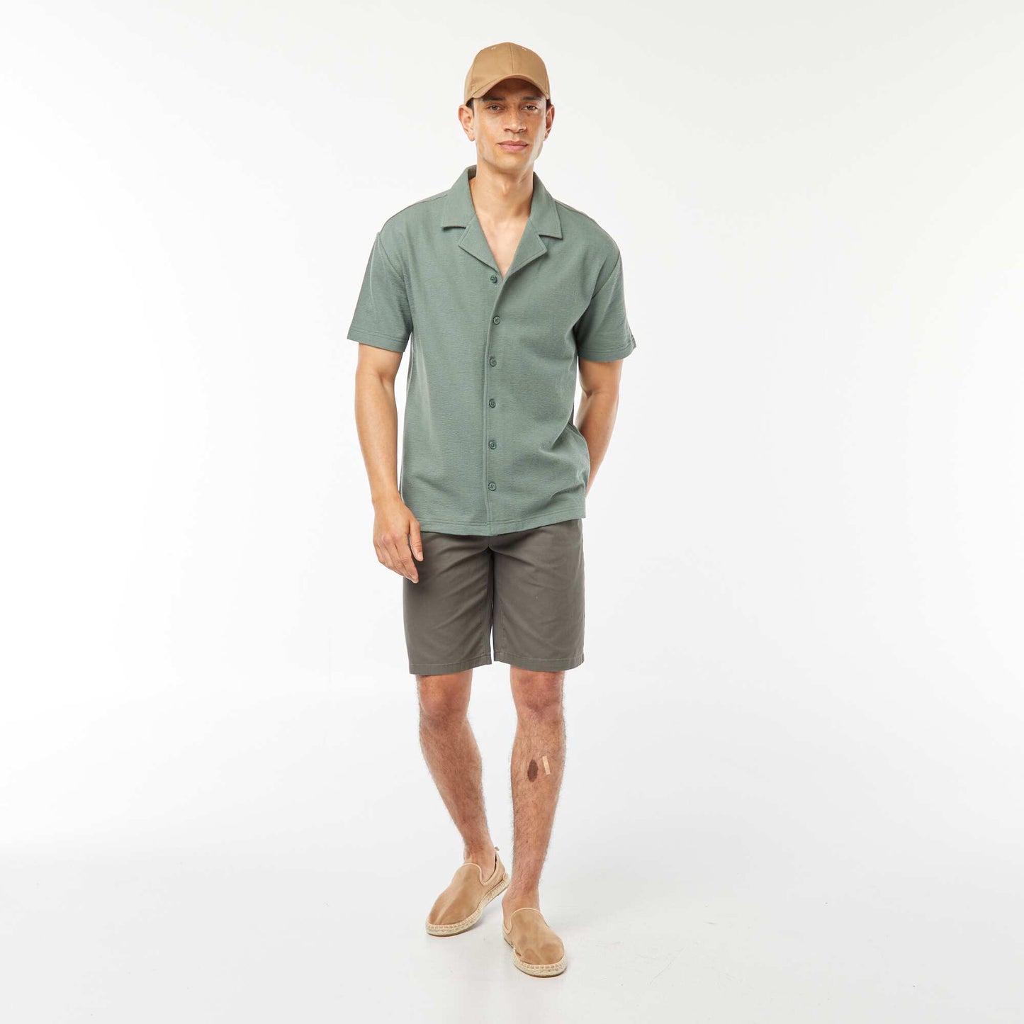 Bermuda en twill uni KAKI