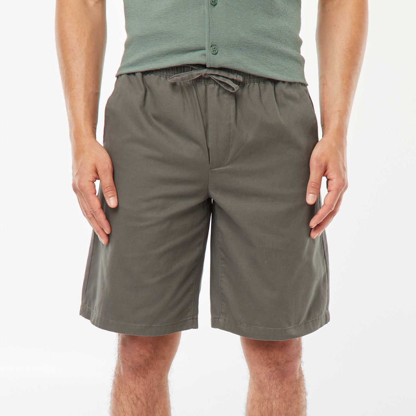 Bermuda en twill uni KAKI
