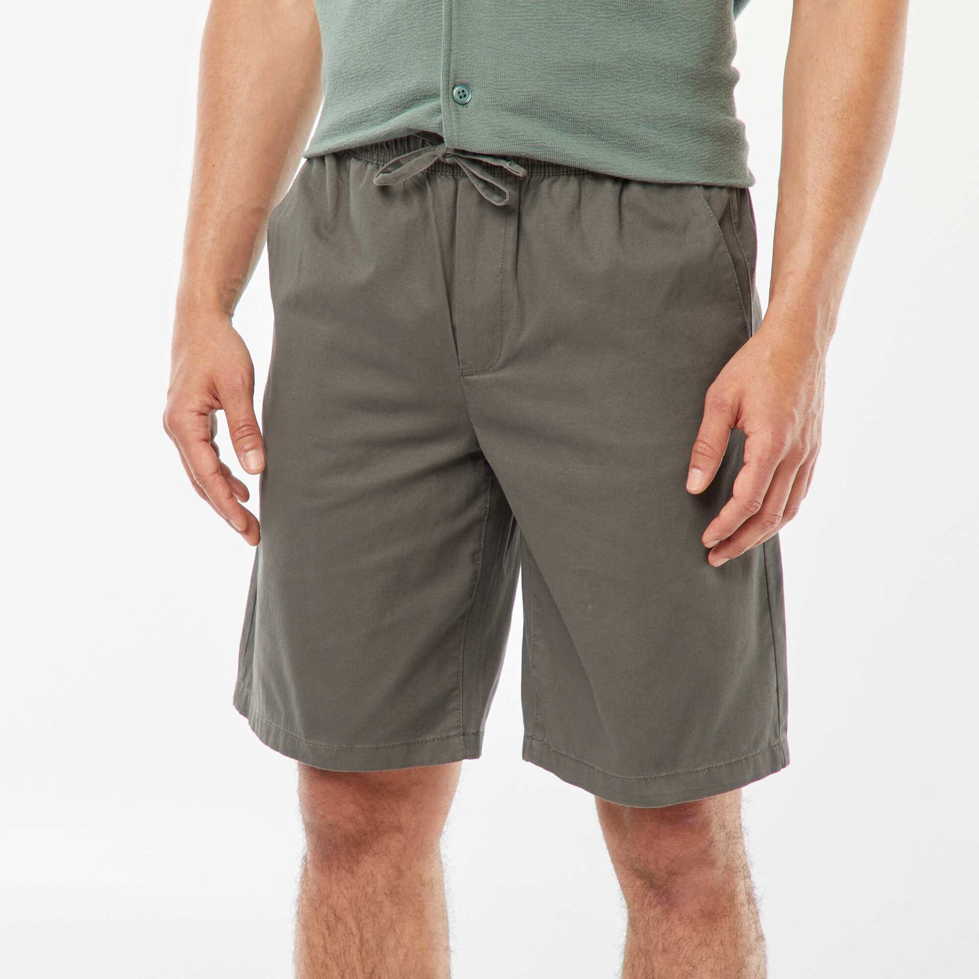 Bermuda en twill uni KAKI