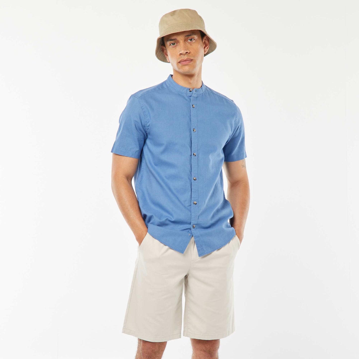 Bermuda en twill uni GRIS