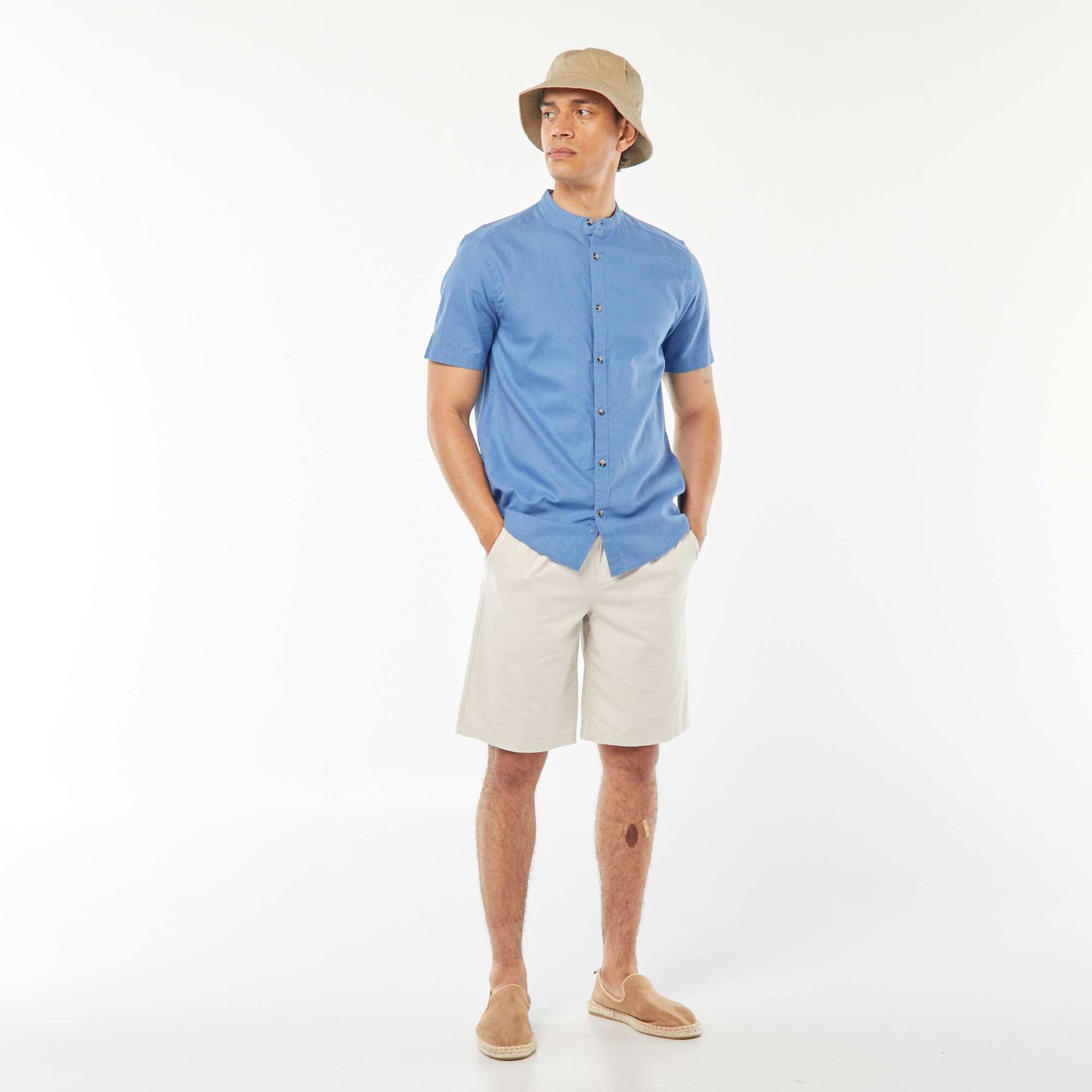 Bermuda en twill uni GRIS