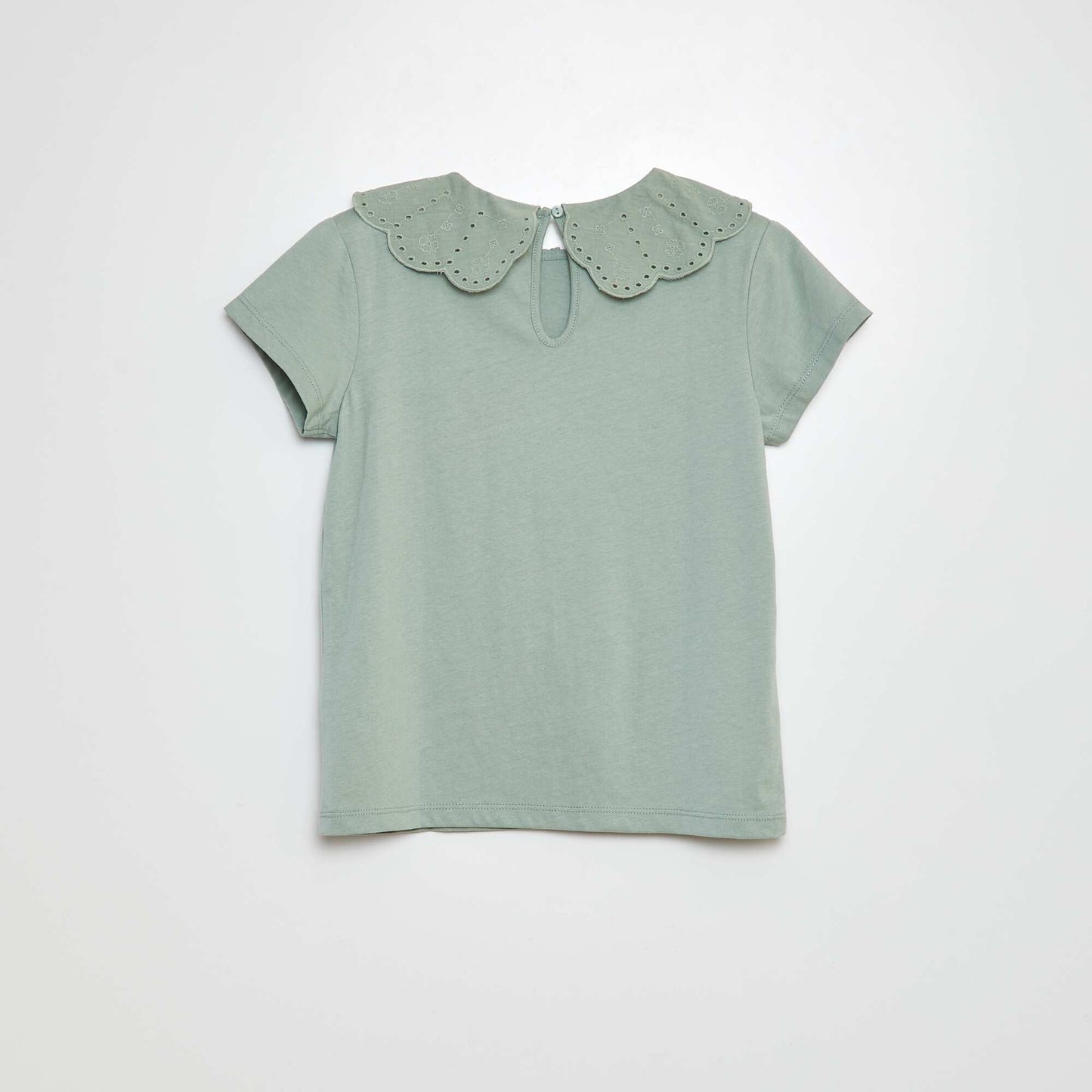 T-shirt à manches courtes avec broderies anglaises VERT