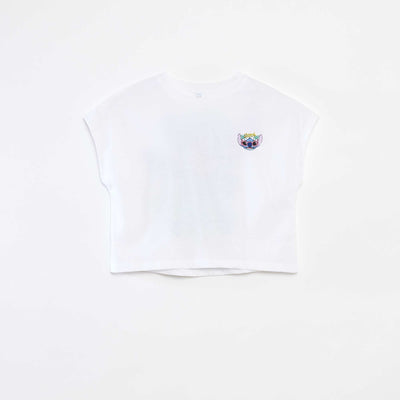 Tee-shirt manches courtes 'Stitch' BLANC