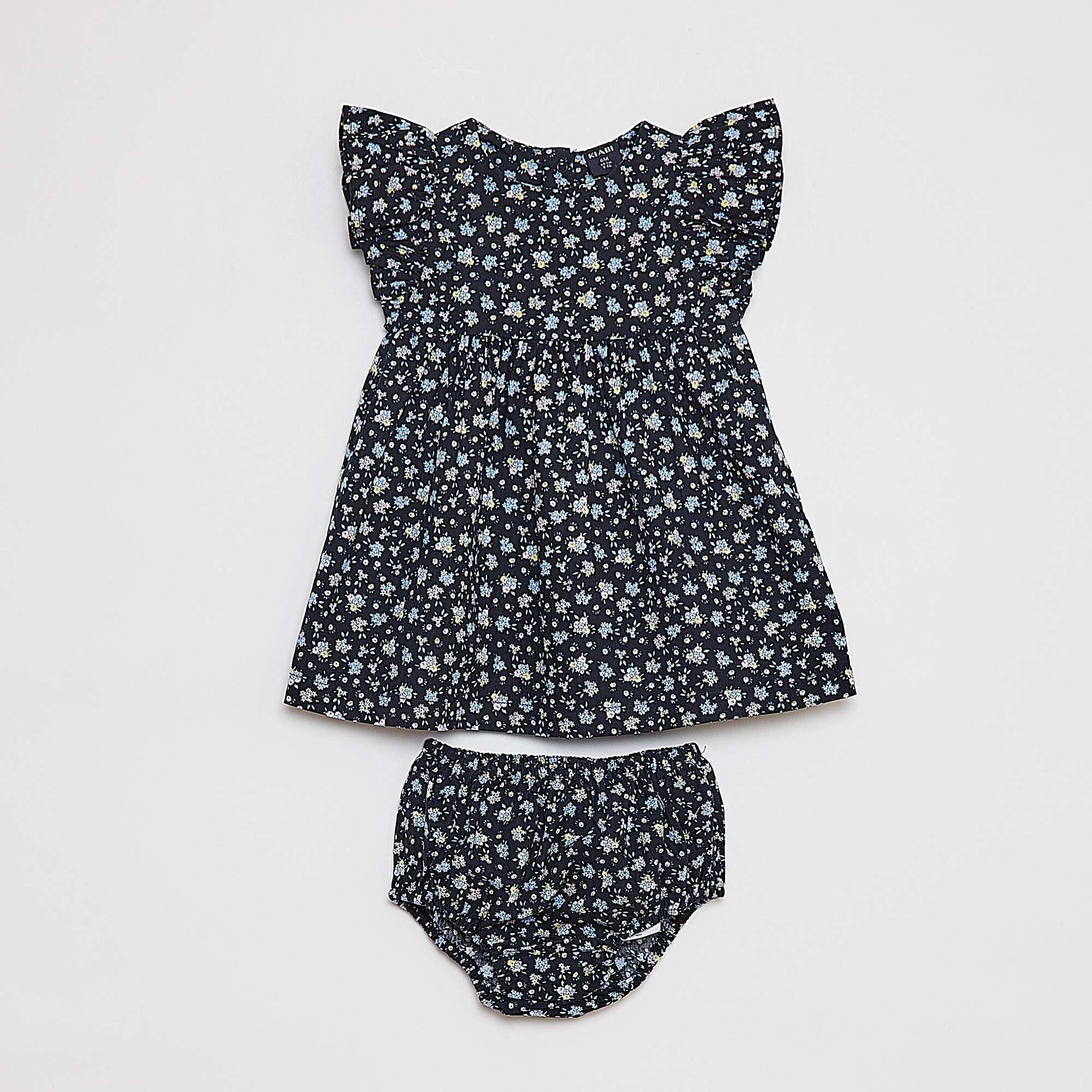Robe en popeline + culotte - 2 pièces BLEU