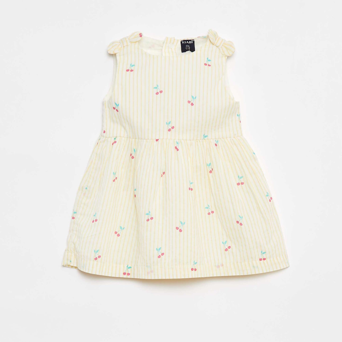 Robe sans manches en voile de coton JAUNE