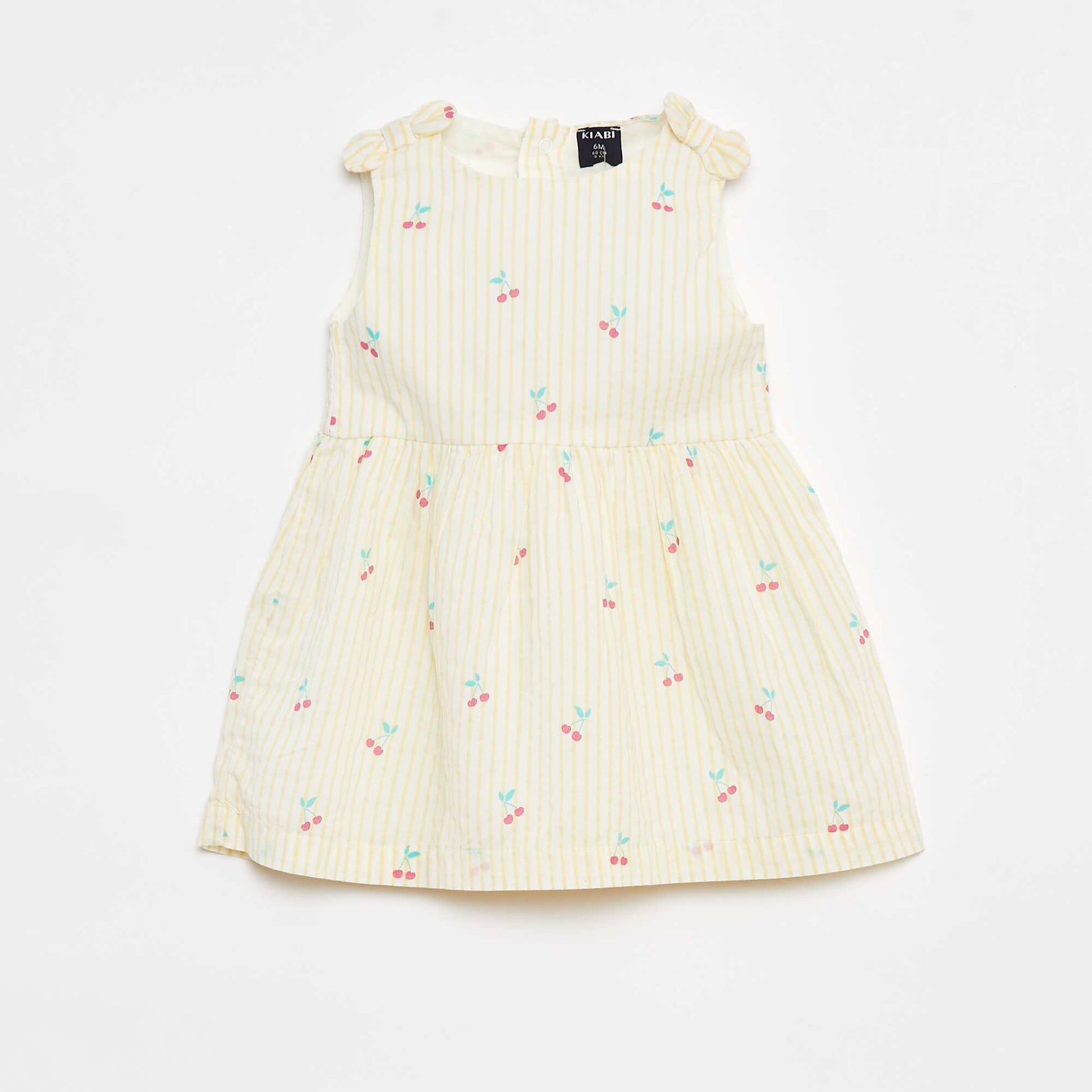 Robe sans manches en voile de coton JAUNE