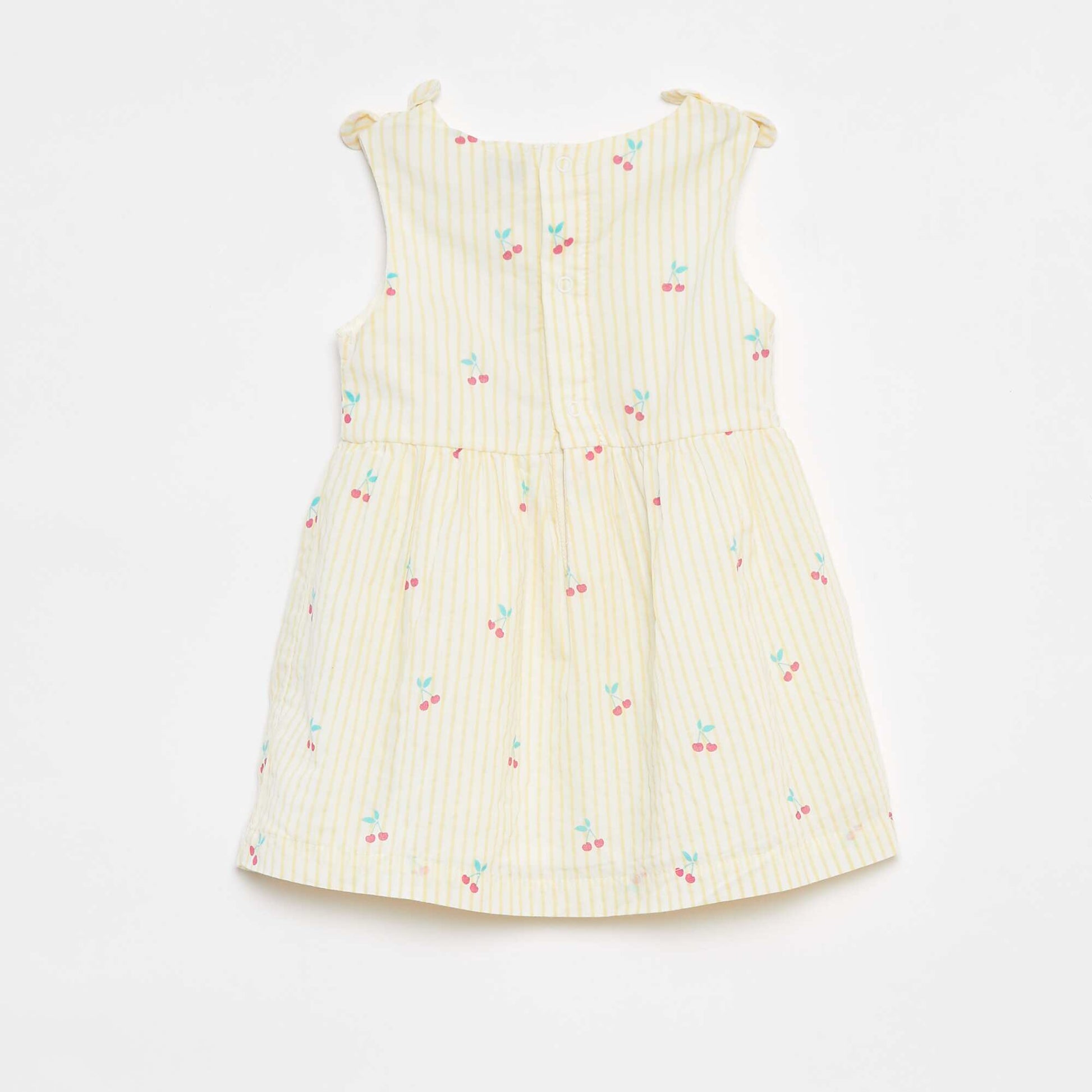 Robe sans manches en voile de coton JAUNE