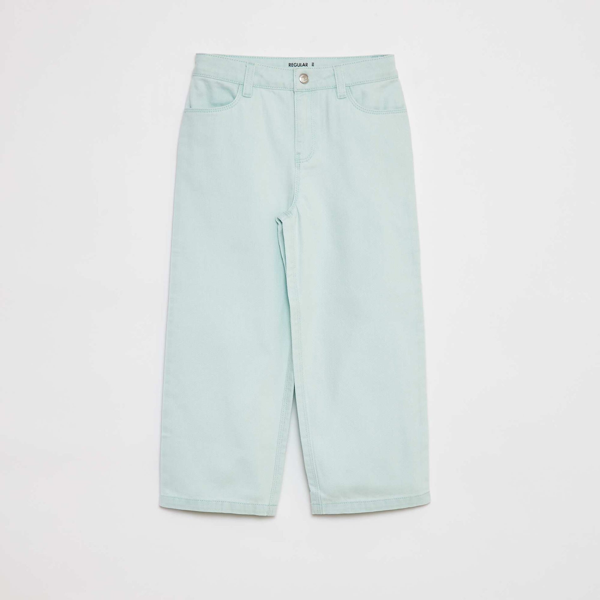 Pantalon denim cropped VERT