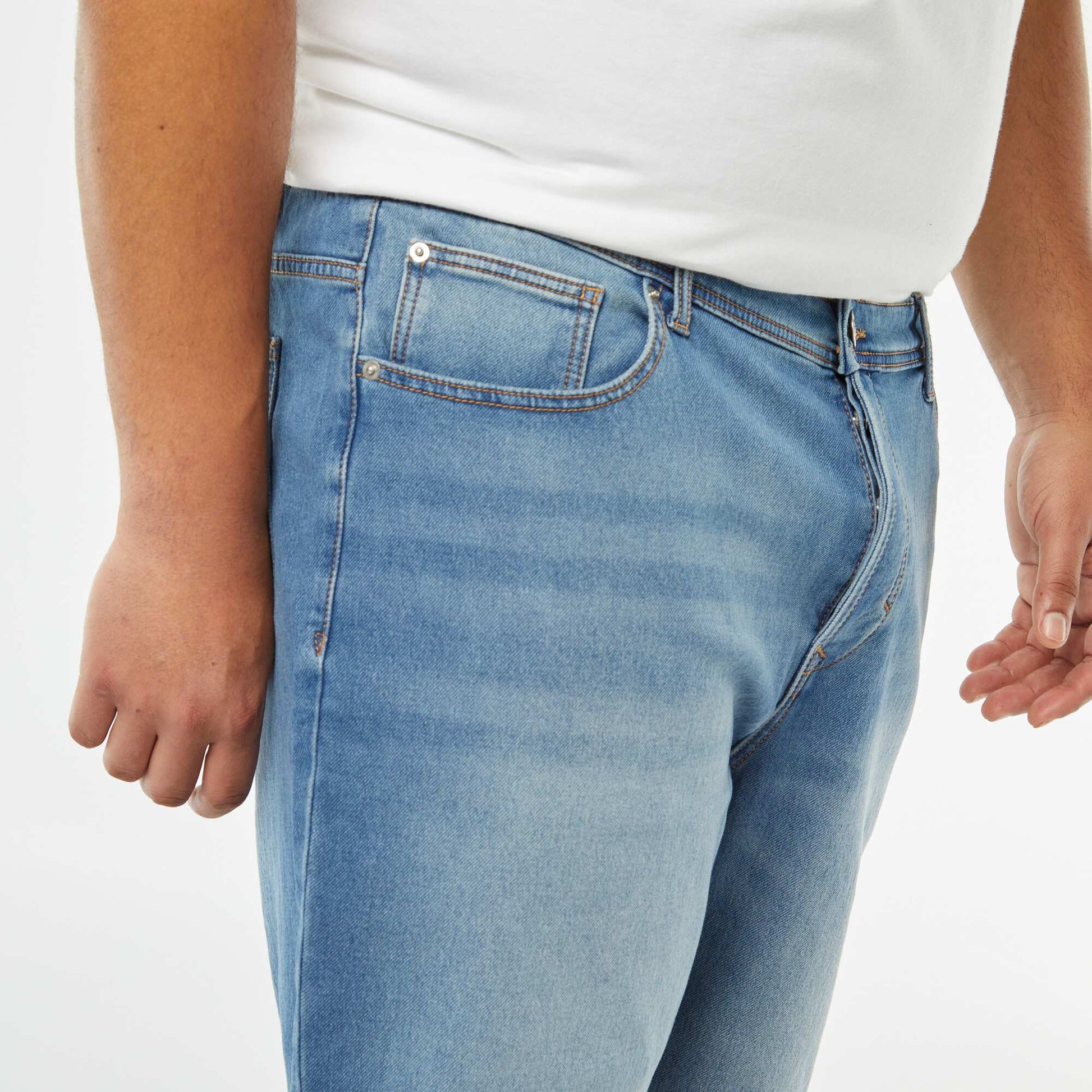 Bermuda stretch en denim BLEU
