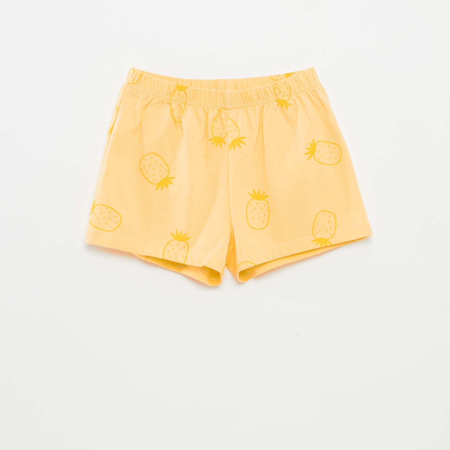 Pyjama court t-shirt + short avec imprimé - 2 pièces ORANGE