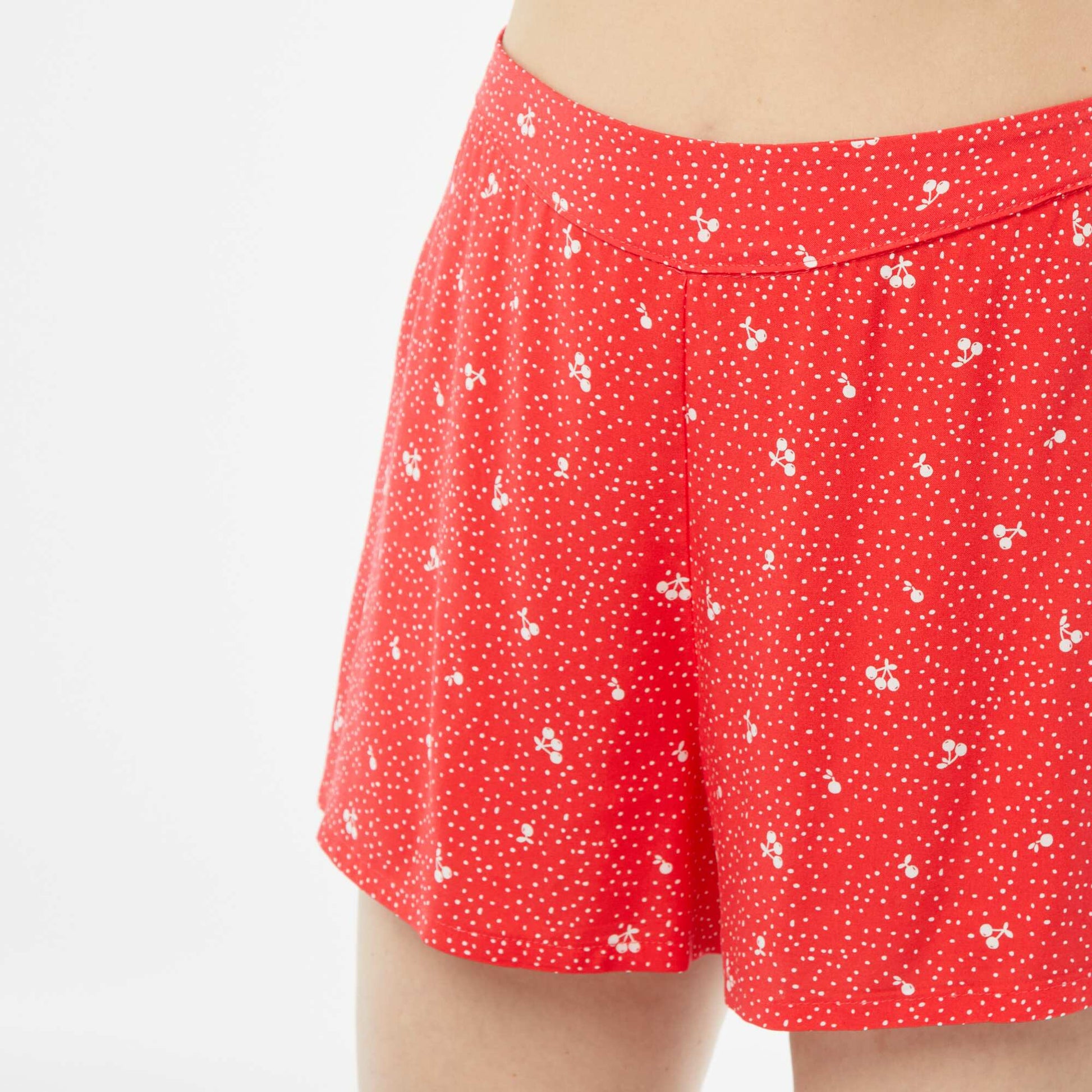 Ensemble pyjama débardeur + short imprimé ROUGE
