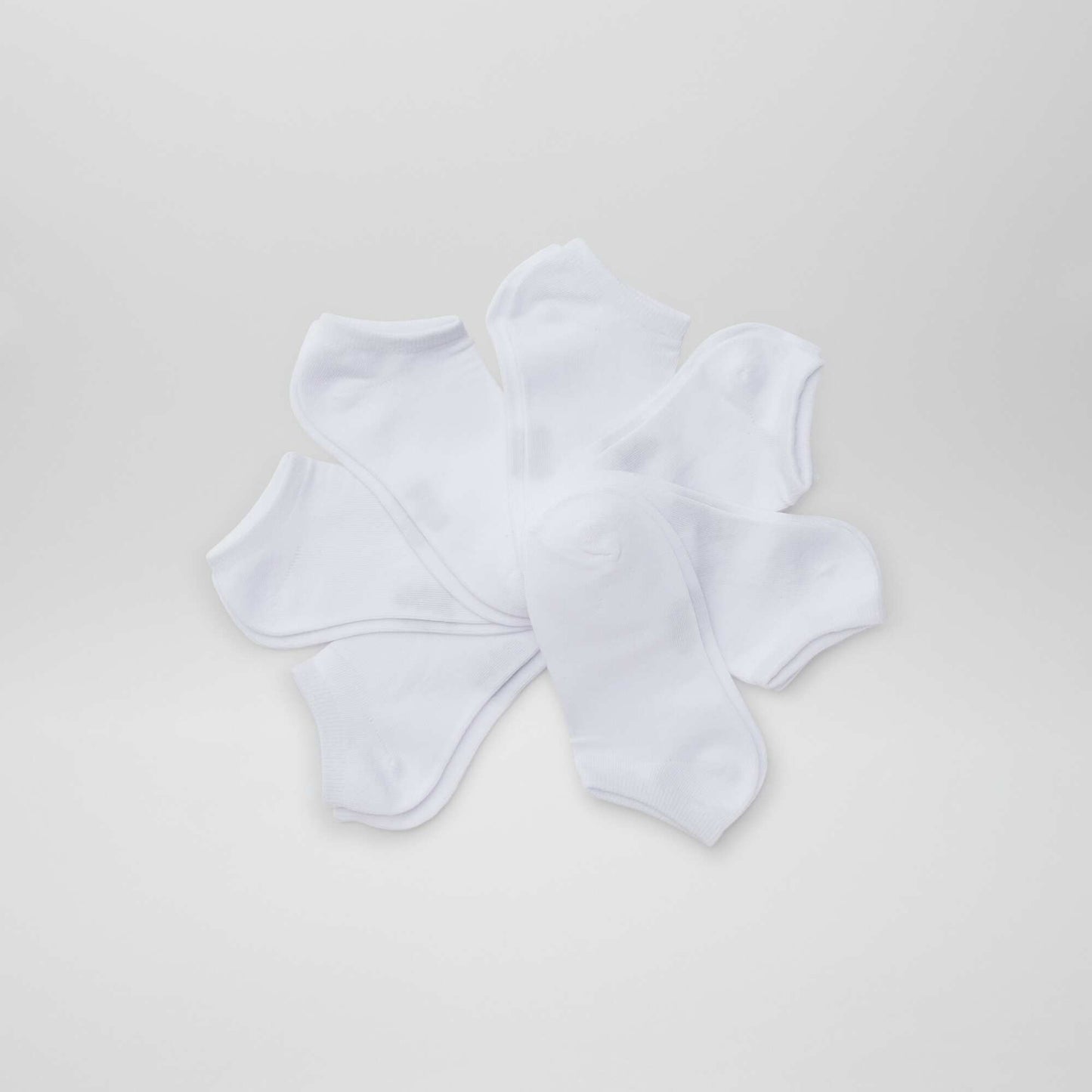 Lot de 7 chaussettes invisibles unies BLANC