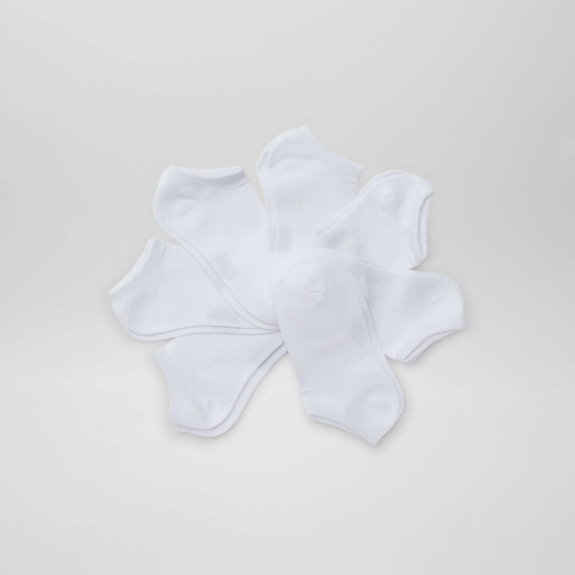 Lot de 7 chaussettes invisibles unies BLANC