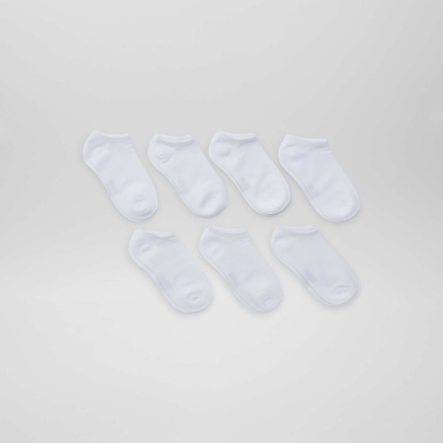 Lot de 7 chaussettes invisibles unies BLANC
