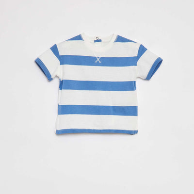 T-shirt à rayures BLEU