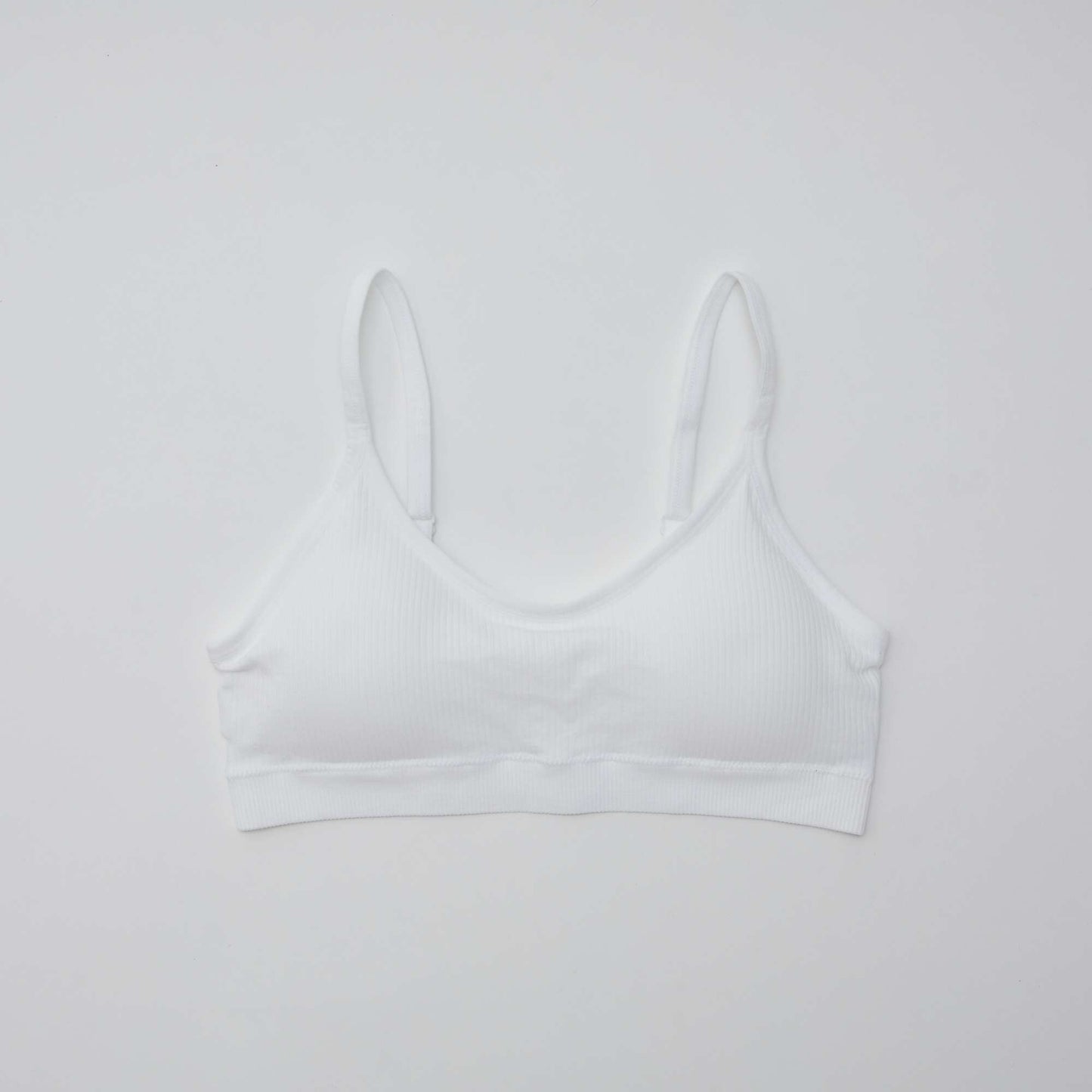 Lot de 2 brassières côtelés VIOLET/BLANC