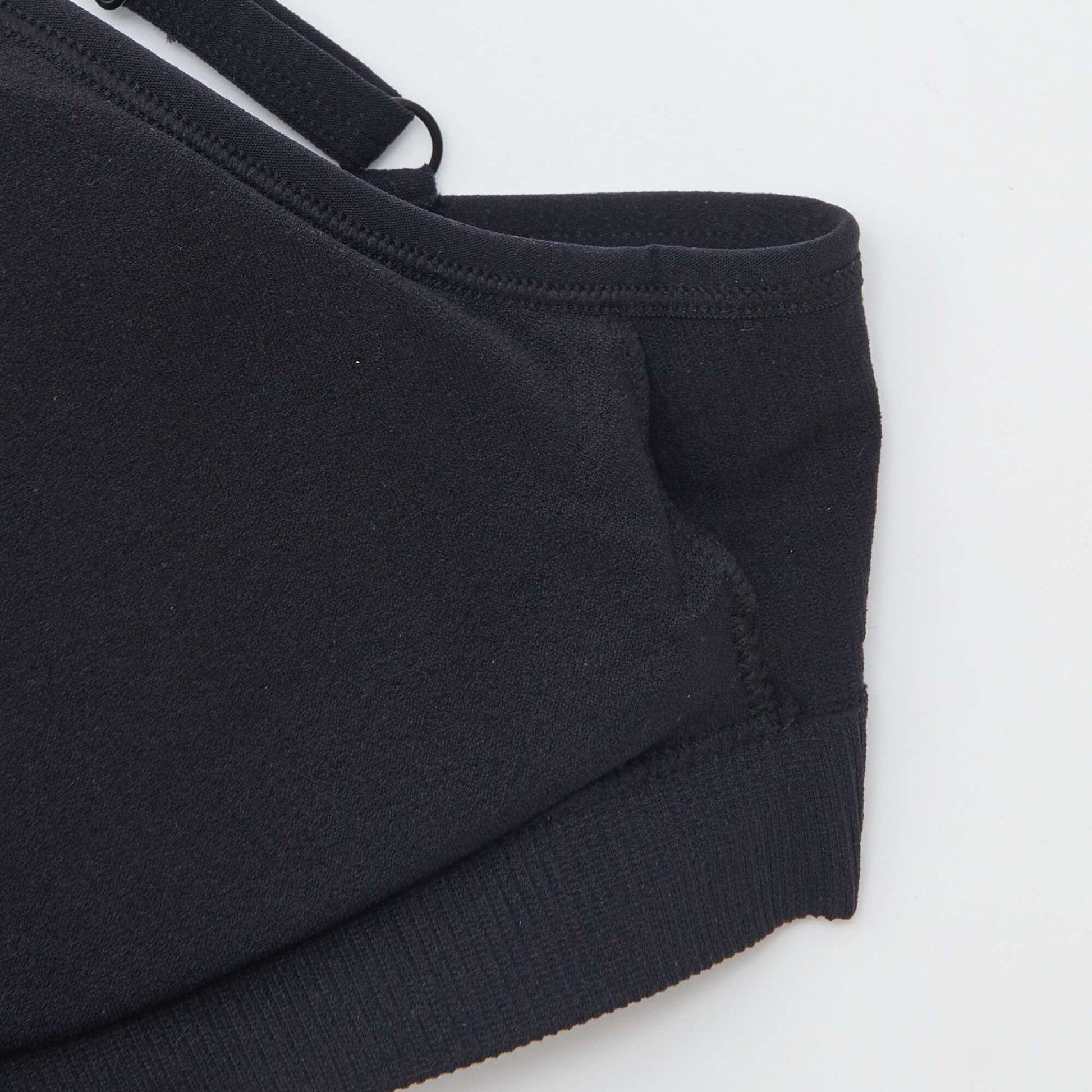 Lot de 2 brassières côtelés BLANC/NOIR