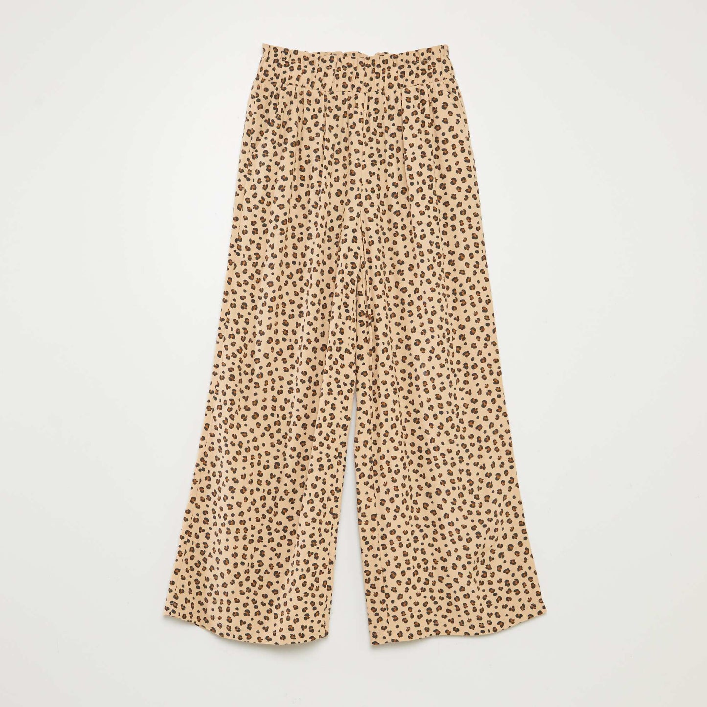 Pantalon large à motif BEIGE