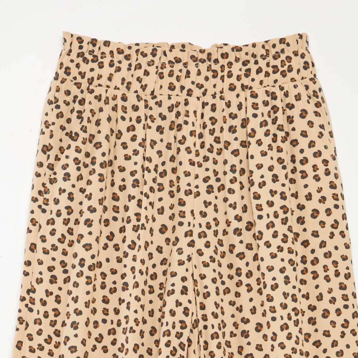 Pantalon large à motif BEIGE