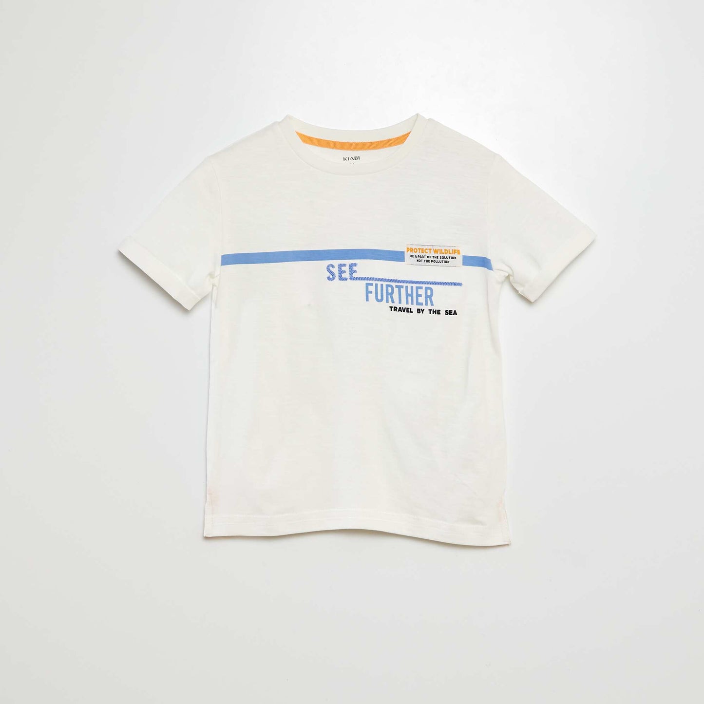 T-shirt imprimé en coton BEIGE