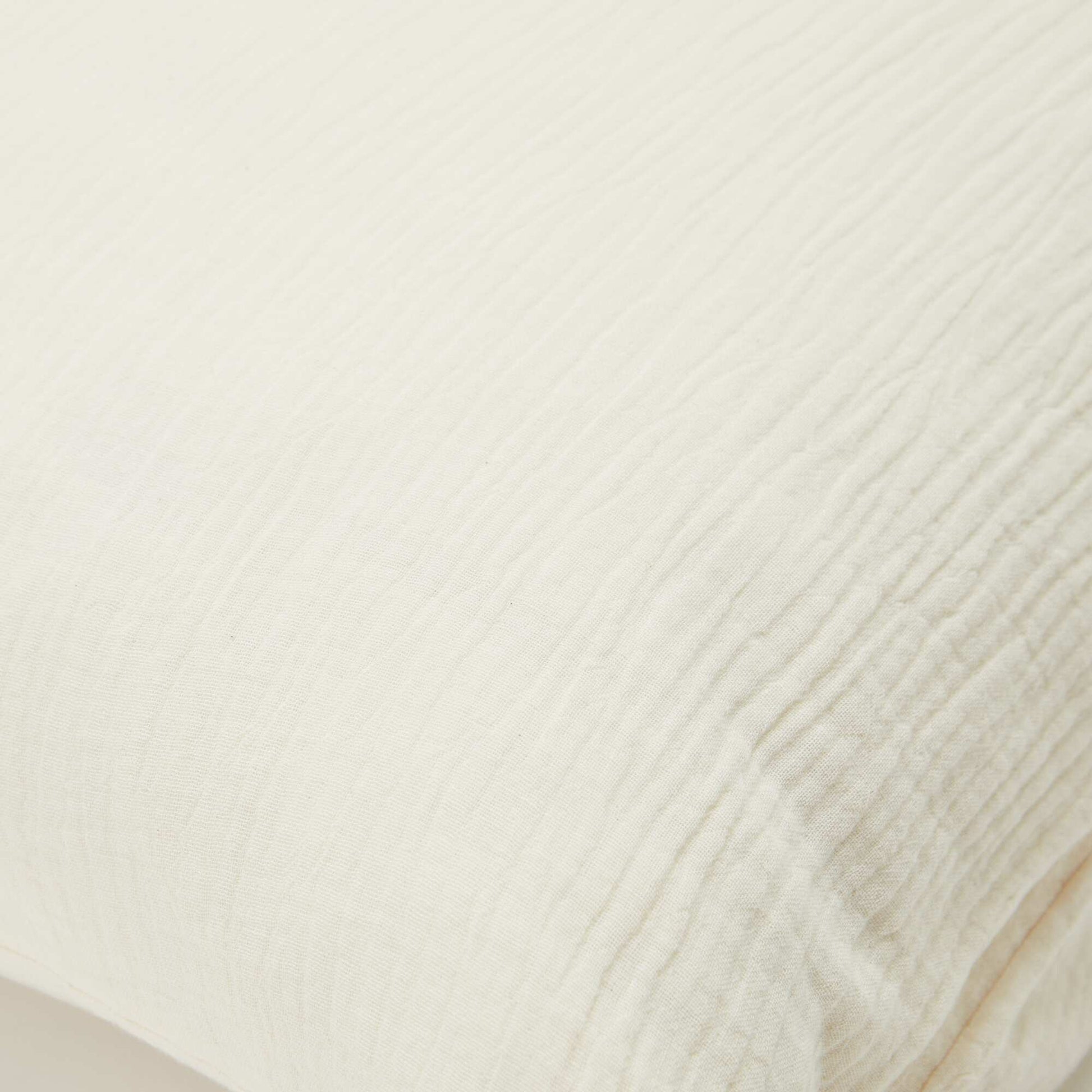 Taie d'oreiller gaze de coton 50 x 70 ou 63 x 63 cm - Kiabi Home BLANC CASSé
