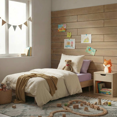 Parure de lit 1 personne (140 x 200cm) en gaze de coton - Kiabi Home BLANC CASSé