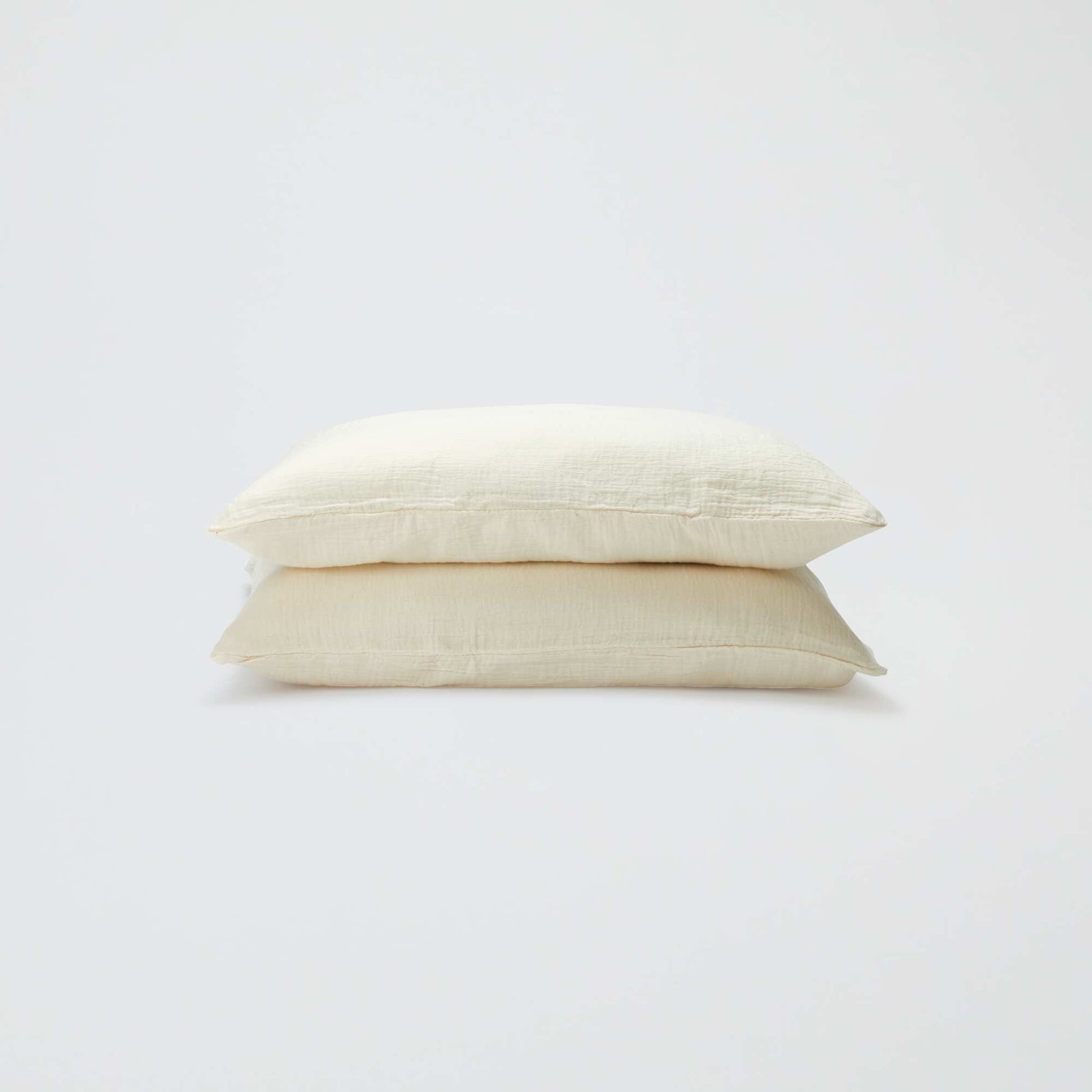 Parure de lit 2 personnes (240 x 220cm) en gaze de coton - Kiabi Home BLANC CASSé