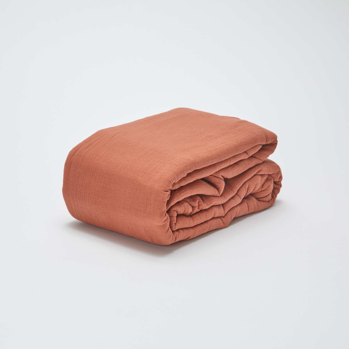 Parure de lit 2 personnes (240 x 220cm) en gaze de coton - Kiabi Home MARRON