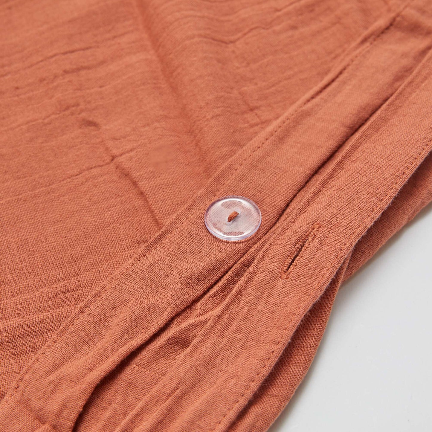 Parure de lit 2 personnes (240 x 220cm) en gaze de coton - Kiabi Home MARRON