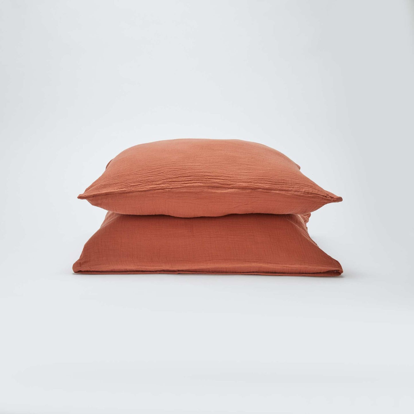 Parure de lit 2 personnes (240 x 220cm) en gaze de coton - Kiabi Home MARRON
