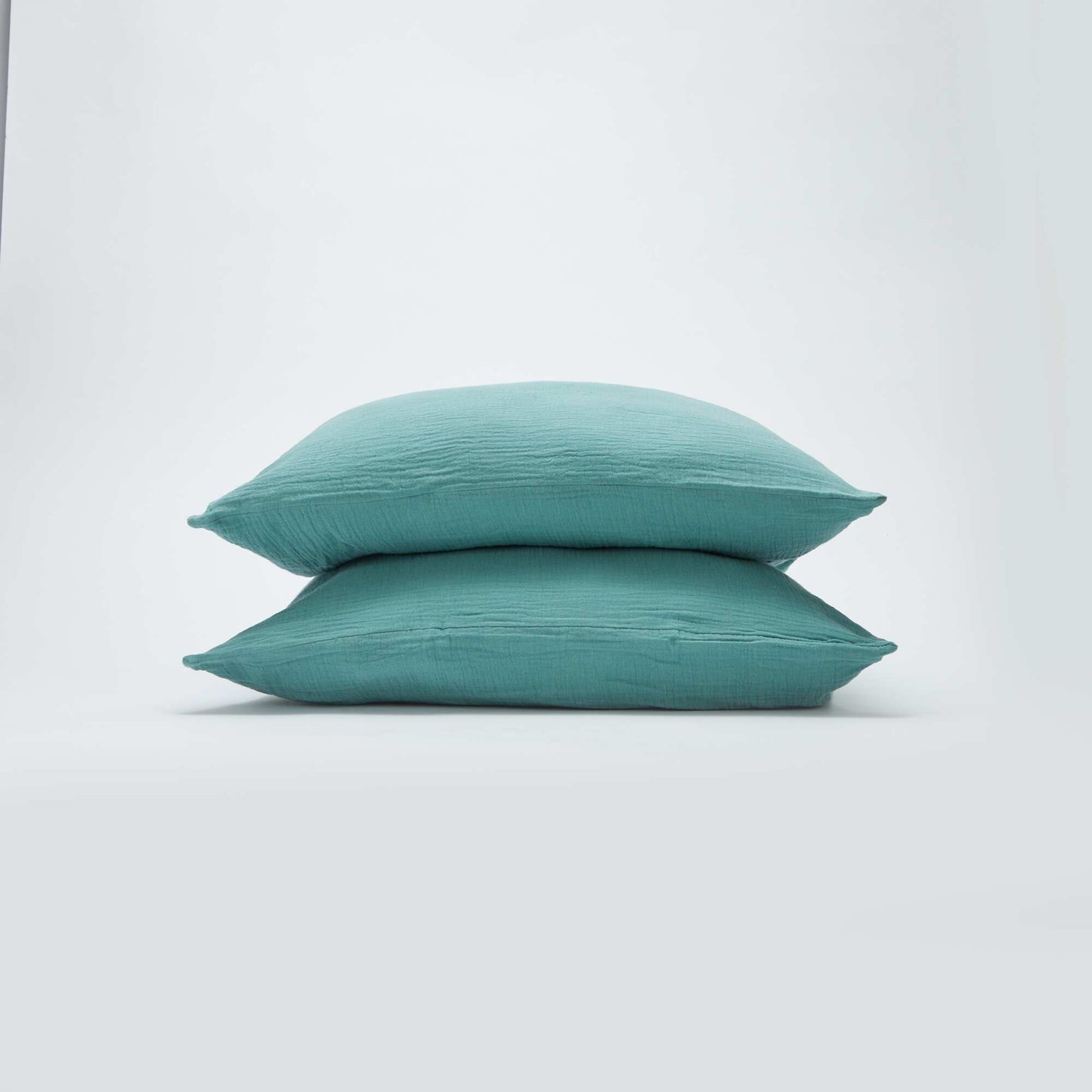 Parure de lit 2 personnes (240 x 220cm) en gaze de coton - Kiabi Home VERT