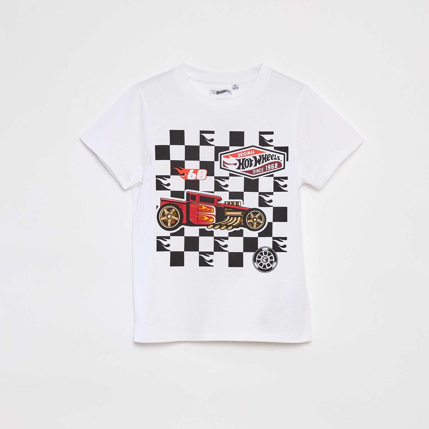 Ensemble pyjama 'Hot Wheels' short + t-shirt - 2 pièces BLANC