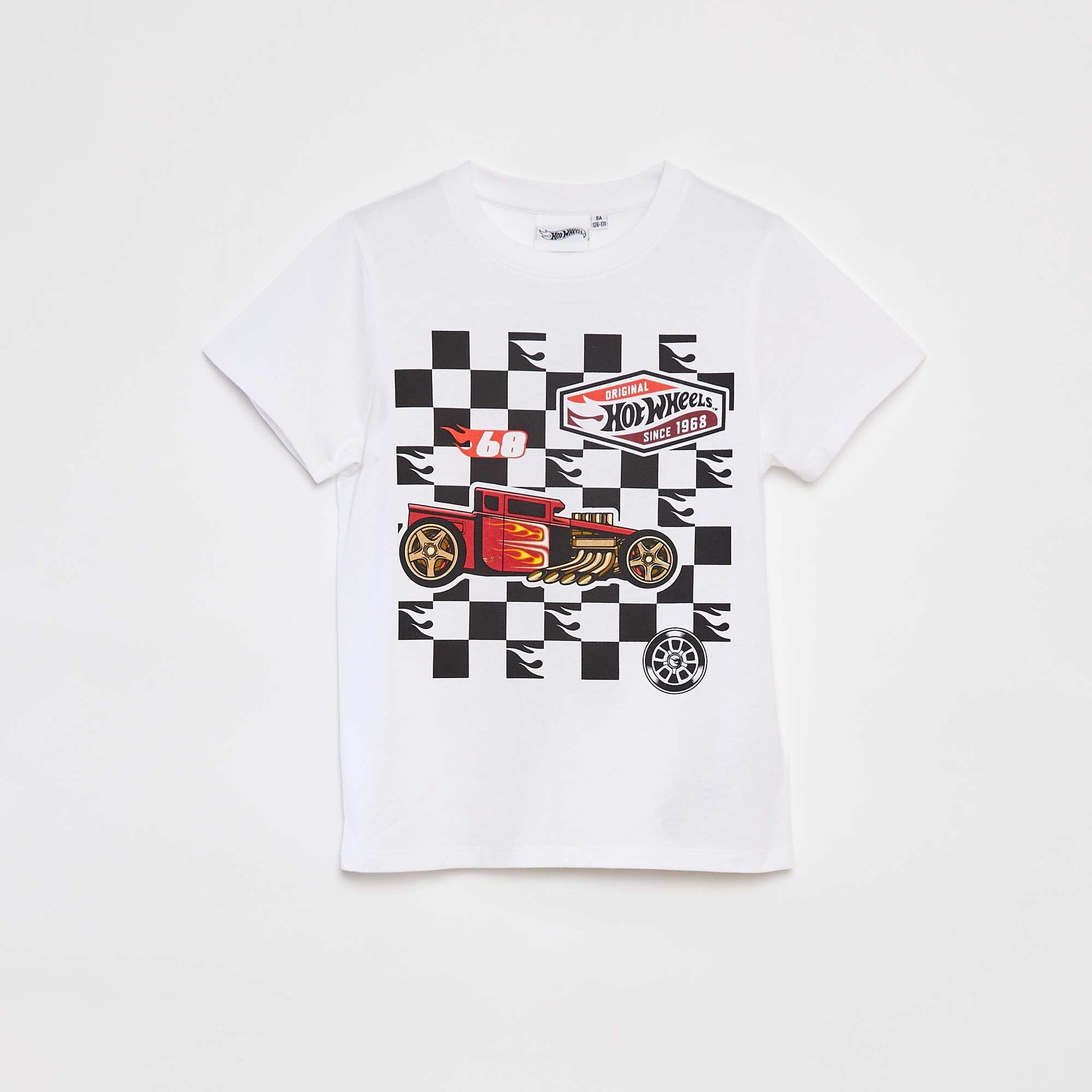 Ensemble pyjama 'Hot Wheels' short + t-shirt - 2 pièces BLANC