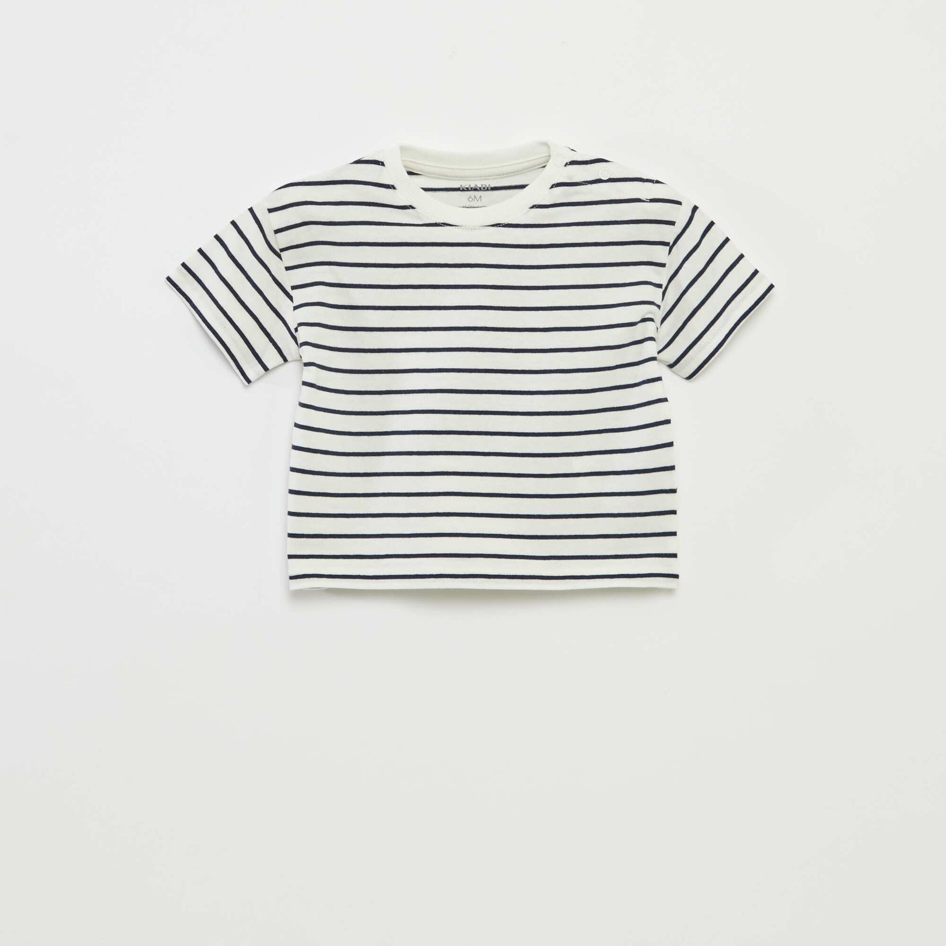 Lot de 2 t-shirts à manches courtes et col rond BLANC