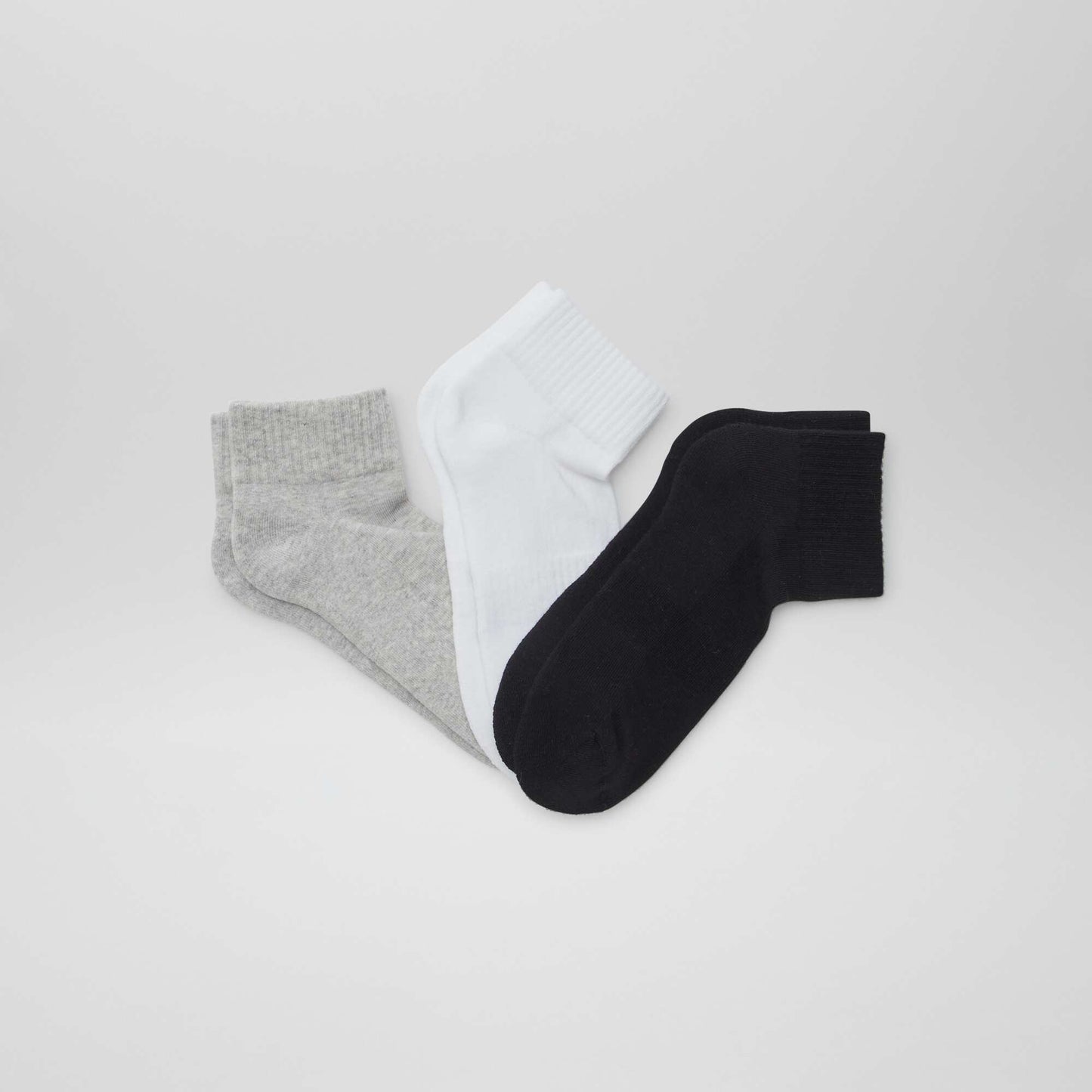 Lot de 3 socquettes GRIS