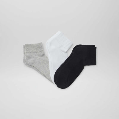 Lot de 3 socquettes GRIS