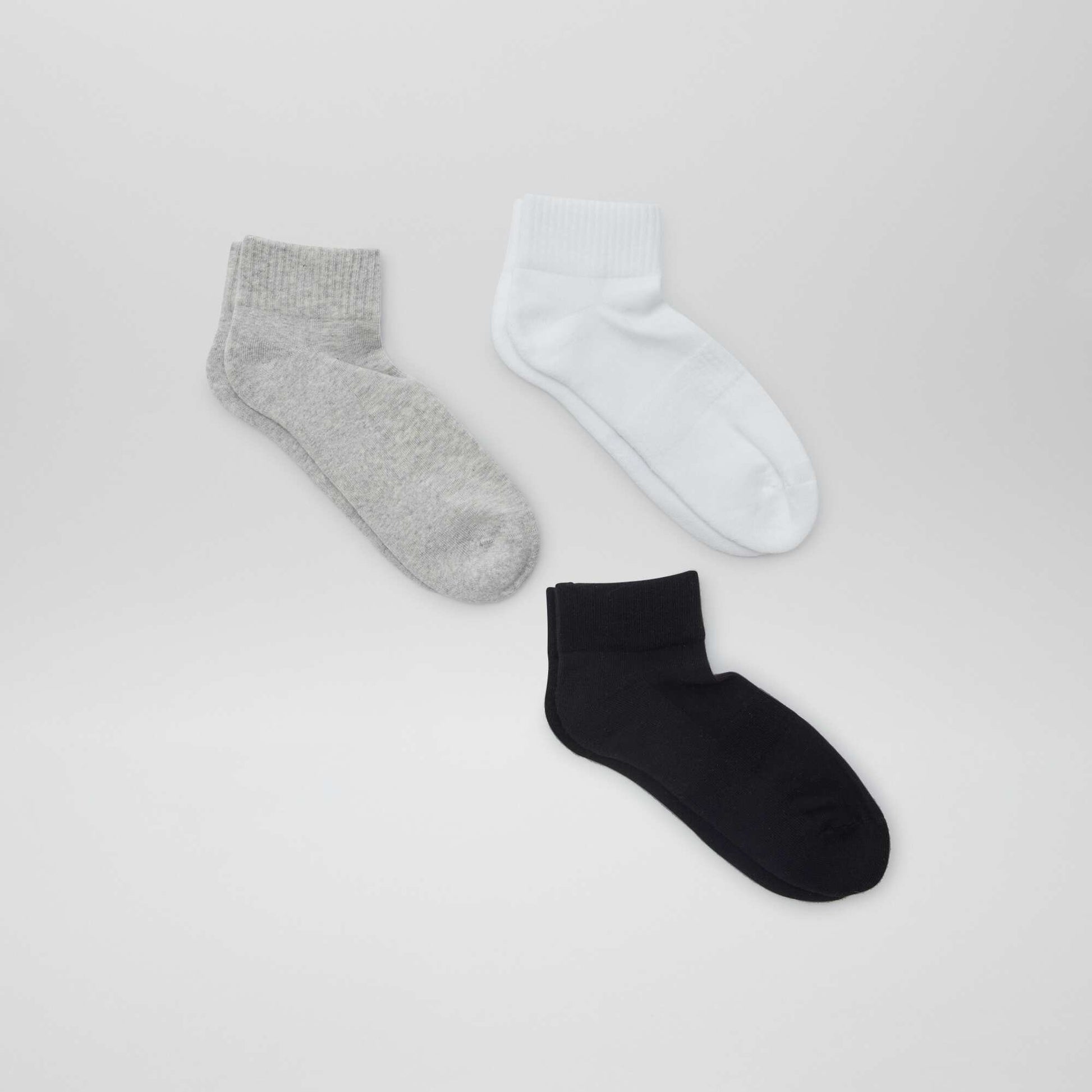 Lot de 3 socquettes GRIS