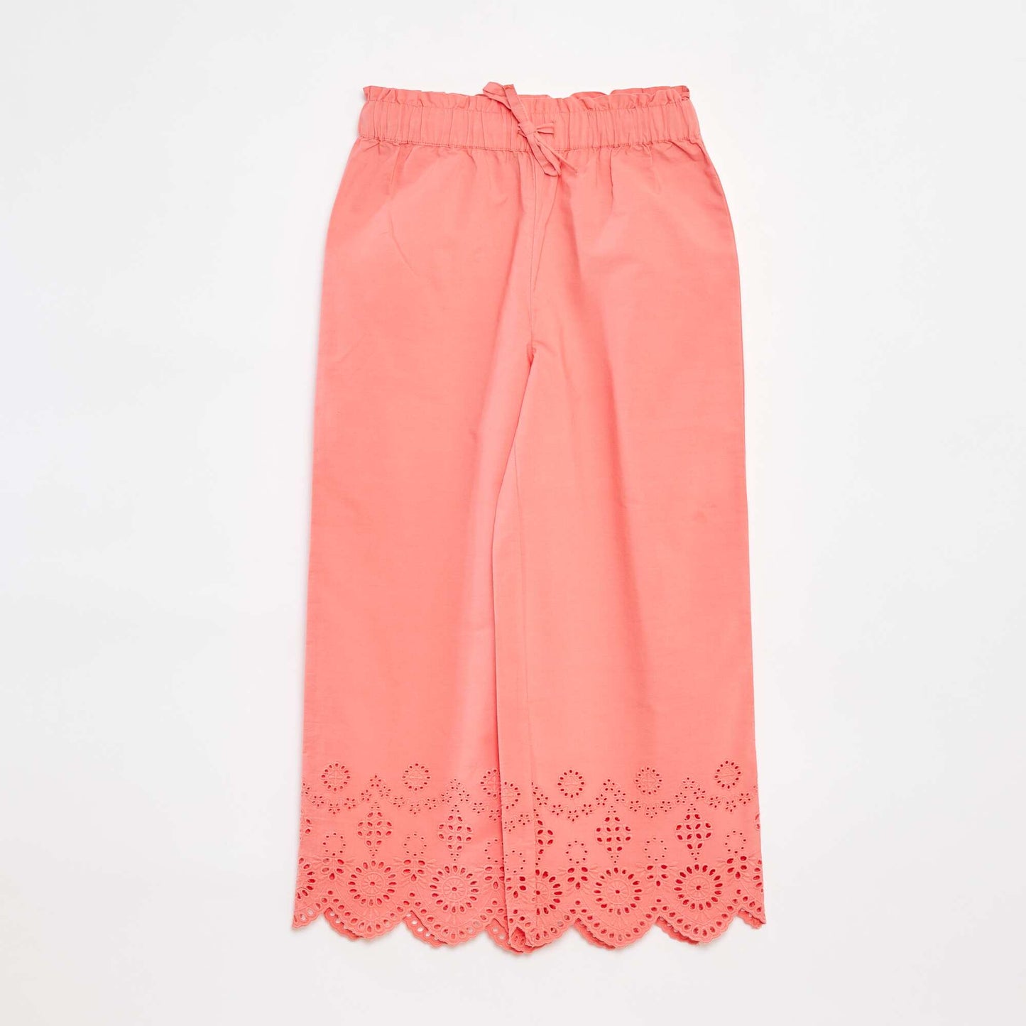 Pantalon large avec broderies anglaises ROSE