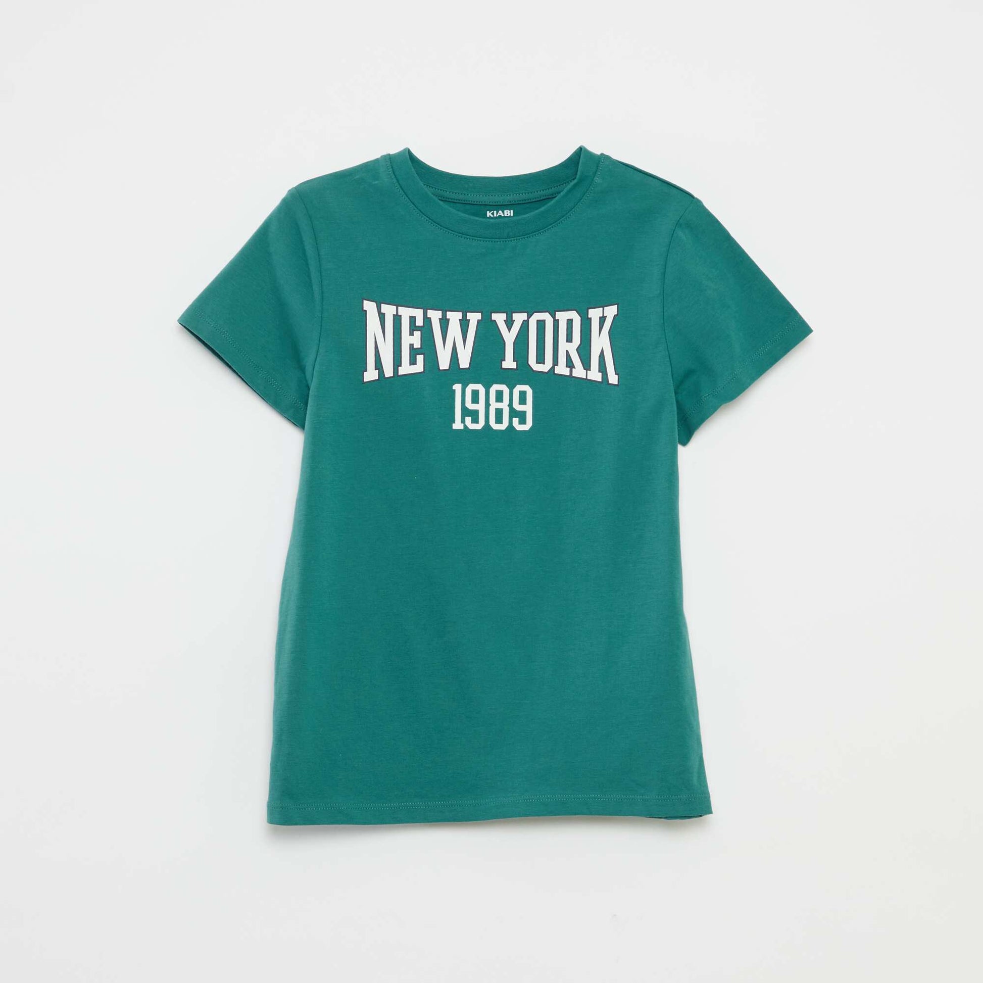 Pyjama court t-shirt + short avec imprimé - 2 pièces VERT