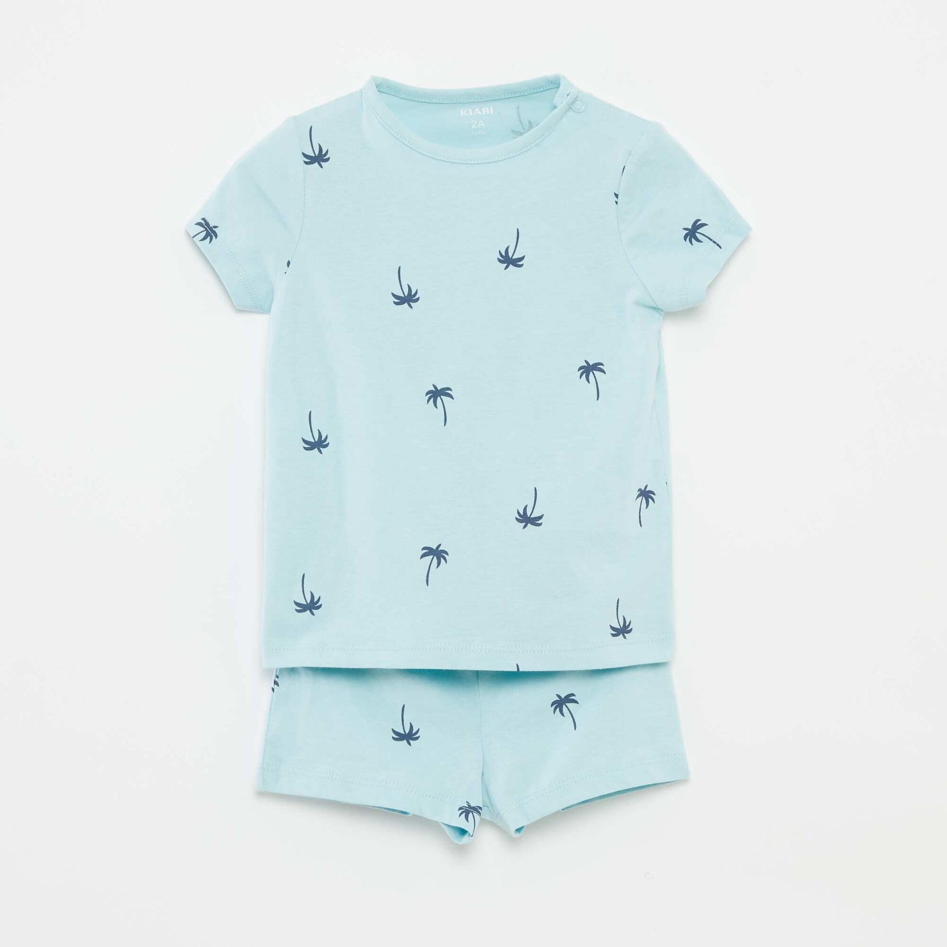 Pyjama court t-shirt + short - 2 pièces BLEU