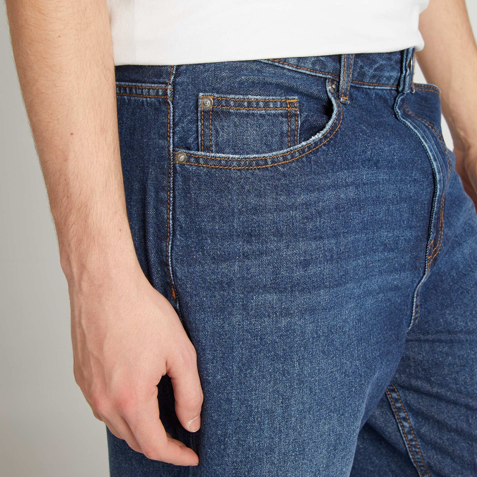 Jean en coton stretch regular BLEU