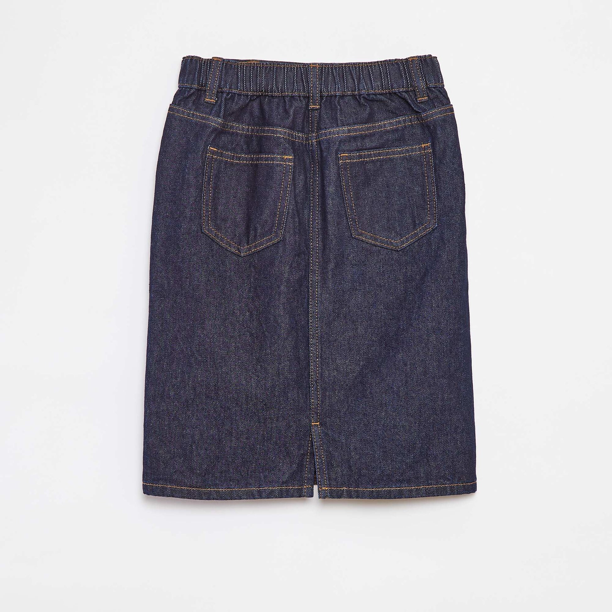 Jupe courte en denim BLEU