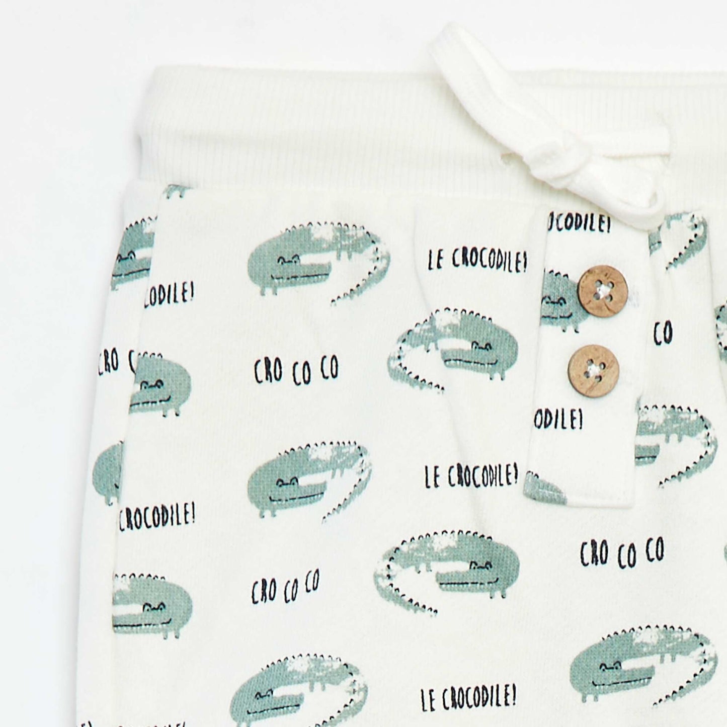 Short en french terry imprimé BLANC