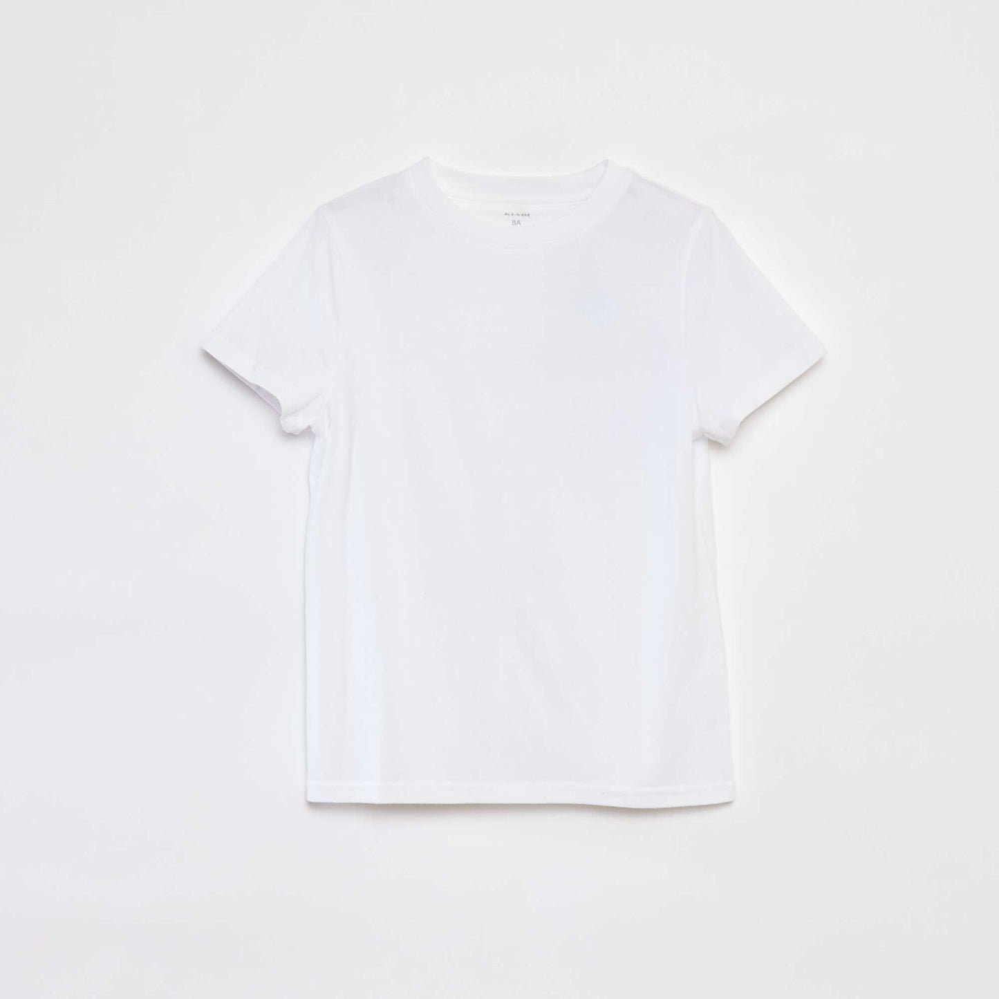 T-shirt uni à manches courtes BLANC