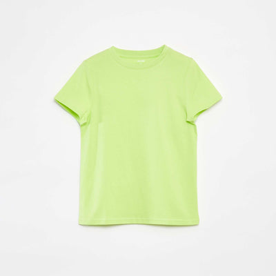 T-shirt uni à manches courtes VERT