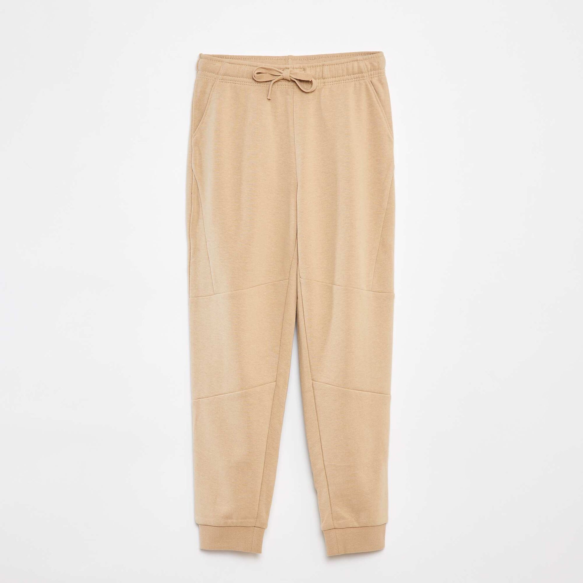 Jogging basique en molleton léger BEIGE