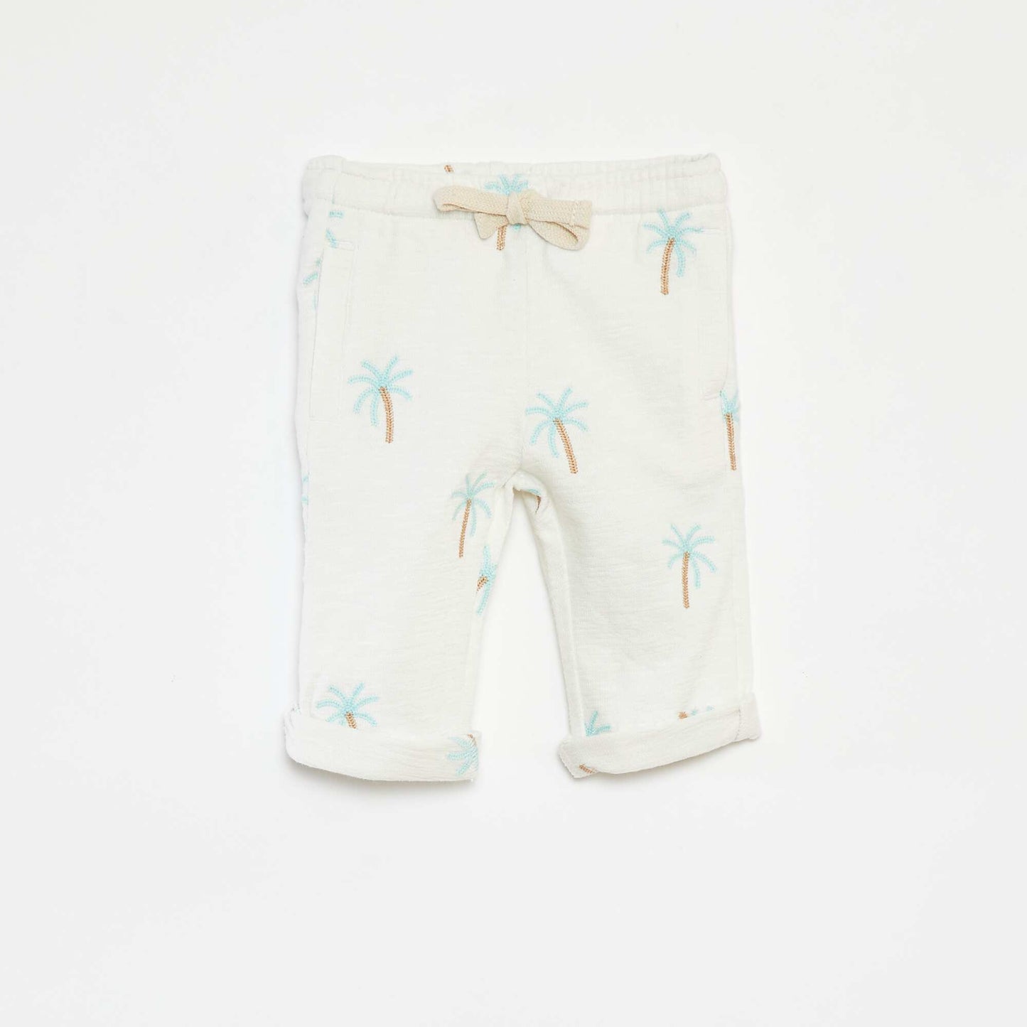 Pantalon large avec imprimé BLANC