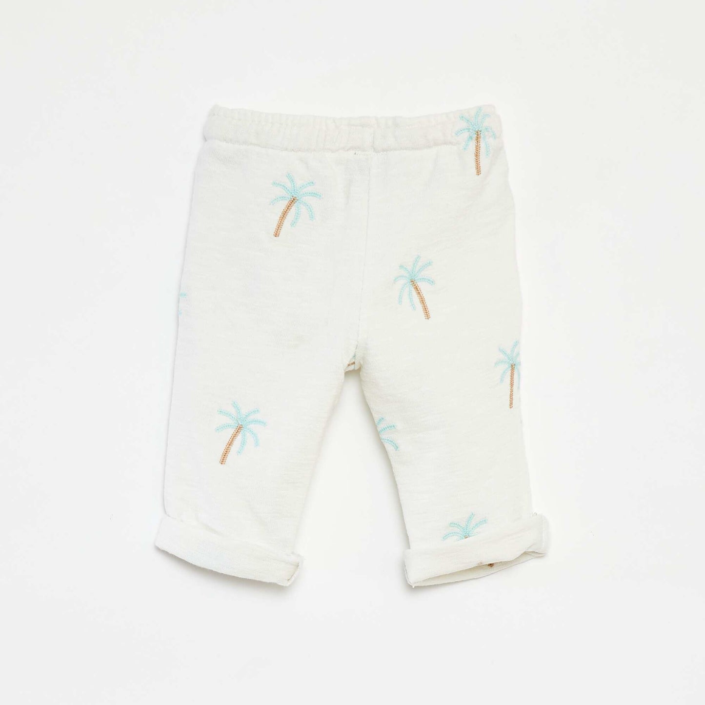 Pantalon large avec imprimé BLANC