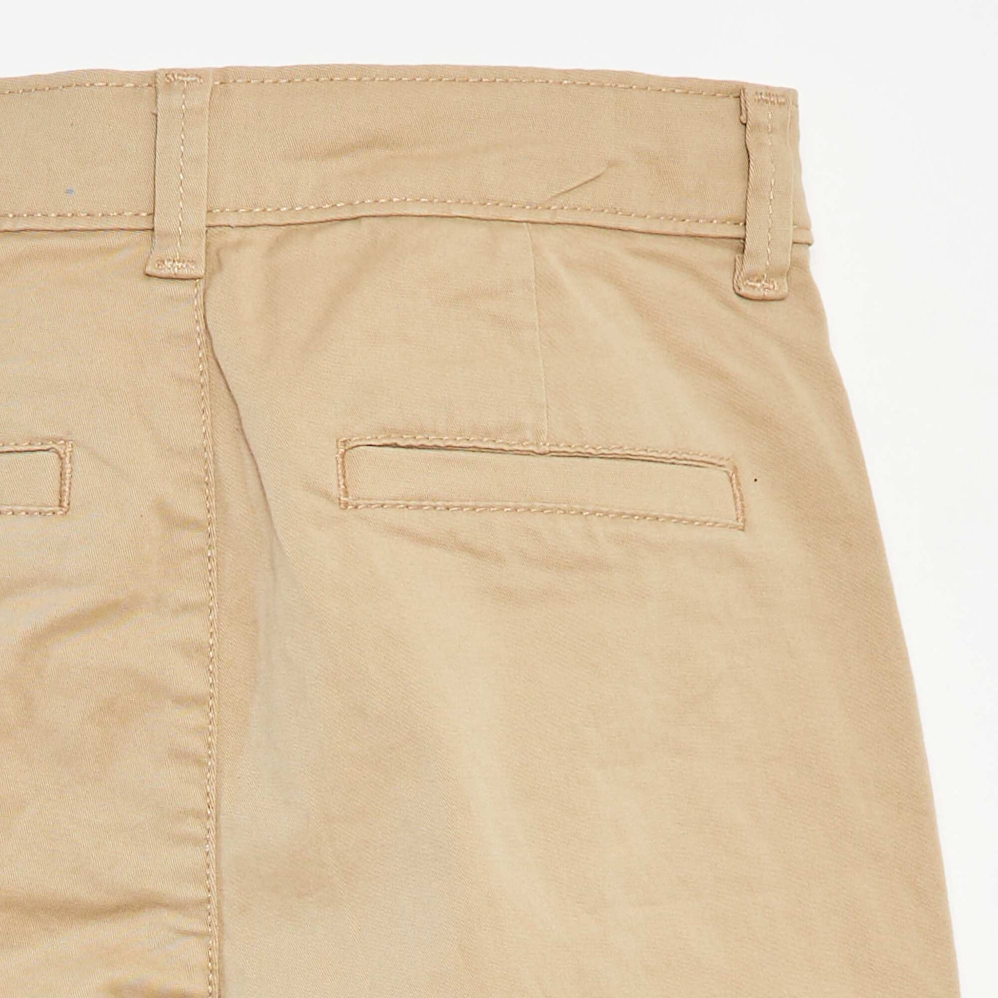 Pantalon chino slim uni BEIGE