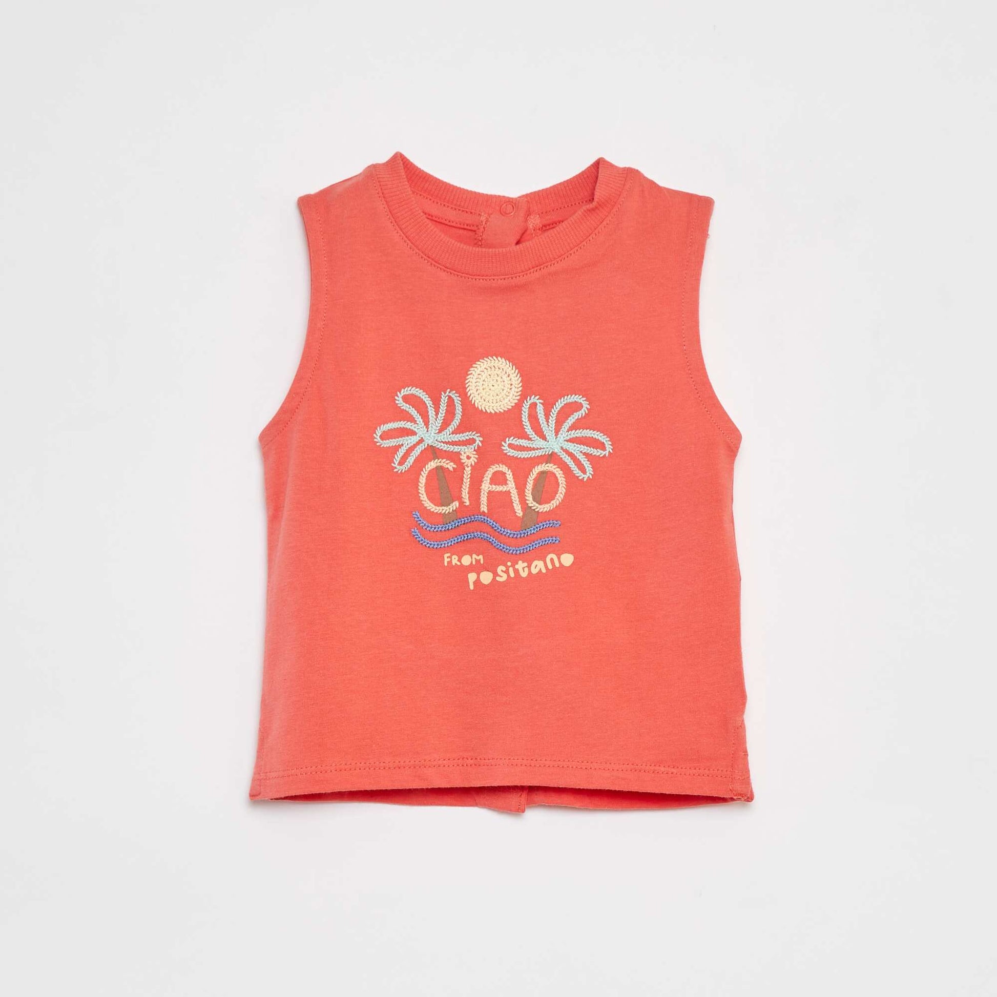 Débardeur avec print ROUGE